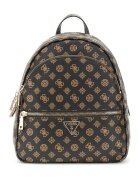 GUESS Rucsac de piele ecologica cu monograma - Negru/Galben