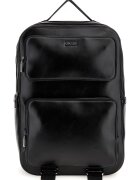 GUESS Rucsac din piele ecologica cu detaliu logo - Negru