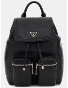 GUESS Rucsac din piele ecologica cu doua buzunare cu fermoar - Negru