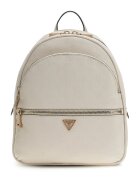 GUESS Rucsac din piele ecologica cu model monograma Manhattan II - Alb murdar
