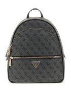 GUESS Rucsac din piele ecologica cu model monograma Manhattan II - Gri antracit