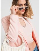 GUESS Sacou uni cu buzunare cu clapa - Roz pastel