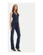 GUESS Salopeta din denim fara maneci cu decolteu in V