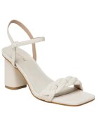 GUESS Sandale albe din piele naturală - Alb
