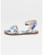 GUESS Sandale cu bareta pe glezna - Albastru lavanda/Crem