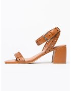GUESS Sandale cu perforatii si model logo - Caramel