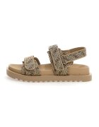 GUESS Sandale cu velcro si aplicatie logo - Maro