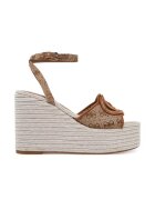GUESS Sandale dama BEIBR FLJTEE FAL04 - tesatura - culoare maro/ bej