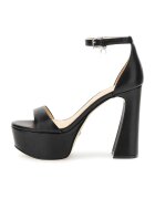 GUESS Sandale de piele cu aspect masiv - Negru