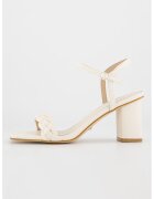 GUESS Sandale din piele ecologica cu toc masiv - Alb