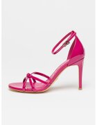 GUESS Sandale stiletto cu aspect lacuit - Roz inchis