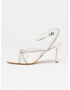 GUESS Sandale stiletto cu strasuri - Alb