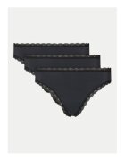 GUESS Set de 3 perechi de chiloti clasici cu terminatii din dantela