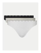 GUESS Set de 3 perechi de chiloti cu model uni