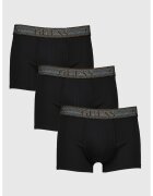 GUESS Set de boxeri cu banda logo in talie - 3 perechi - Negru