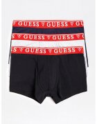 GUESS Set de boxeri cu banda logo in talie - 3 perechi - Negru/Gri deschis melange/Bleumarin