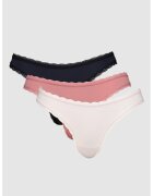 GUESS Set de chiloti - 3 perechi - Negru/Piersica/Roz prafuit