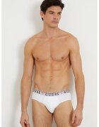 GUESS Set de chiloti cu banda logo in talie - 3 perechi - Alb