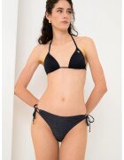 GUESS Slip cu snururi laterale - Negru/Argintiu