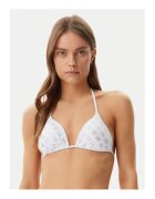 GUESS Sutien de baie triunghiular cu logo - alb