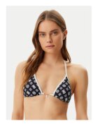 GUESS Sutien de baie triunghiular cu logo - negru - alb