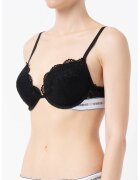 GUESS Sutien de dantela cu bretele ajustabile - Negru