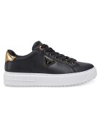 GUESS Tenisi dama - piele ecologica - negru/auriu -