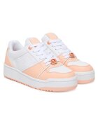 GUESS Tenisi dama WHIPI FLPMAY FAL12 - piele ecologica - alb/roz
