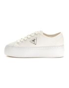GUESS Tenisi low-cut din bumbac cu talpa flatform - Alb