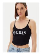 GUESS Top crop cu detaliu logo