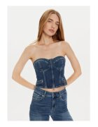 GUESS Top crop din denim