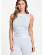 GUESS Top crop pentru fitness - Albastru glaciar
