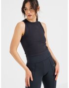 GUESS Top crop striat - pentru fitness - Negru stins