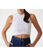 GUESS Top crop uni cu decolteu la baza gatului -