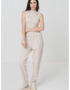 GUESS Top cu aplicatii din paiete - Bej deschis melange