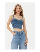 GUESS Top din denim tip corset