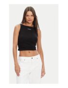 GUESS Top scurt din amestec de bumbac cu logo discret -