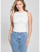 GUESS Top slim fit cu paiete - Alb