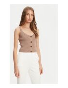 GUESS Top uni din tricot cu decolteu in V si nasturi decorativi