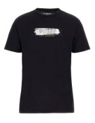 GUESS Tricou croiala slim - negru - bumbac
