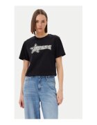 GUESS Tricou crop cu logo din bumbac organic
