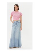 GUESS Tricou crop din bumbac organic cu guler rotund