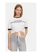 GUESS Tricou crop din bumbac organic cu logo