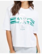 GUESS Tricou cu croiala lejera si logo -