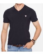 GUESS Tricou cu decolteu in V si logo discret -