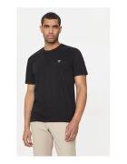 GUESS Tricou cu decolteu la baza gatului si logo discret