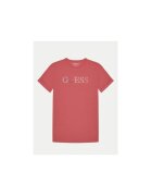 GUESS Tricou cu decolteu la baza gatului si model logo