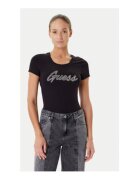 GUESS Tricou cu decolteu rotund din amestec de bumbac organic cu logo