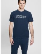 GUESS Tricou cu decolteu rotund pentru fitness - Bleumarin
