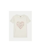 GUESS Tricou cu design inima - Ecru